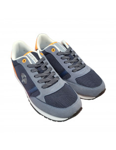 Pantofi sport bărbaţi, piele naturală şi textil, alb/gri/negru 2