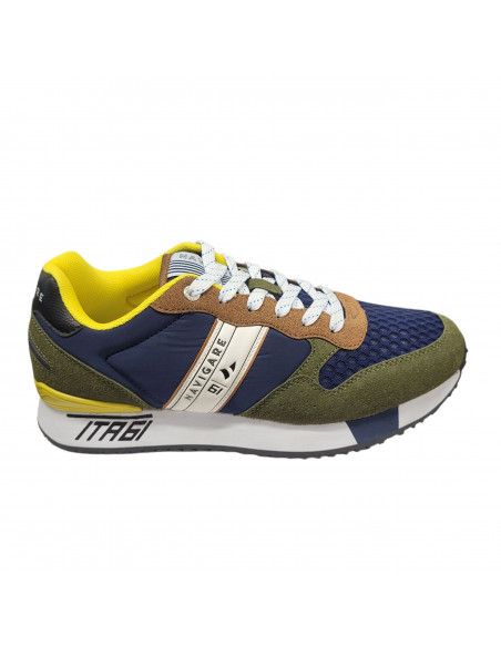 Pantofi sport bărbaţi, piele naturală şi textil, alb/gri/negru
