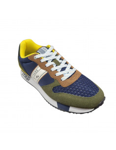 Pantofi sport bărbaţi, piele naturală şi textil, alb/gri/negru 2