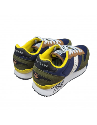 Pantofi sport bărbaţi, piele naturală şi textil, alb/gri/negru