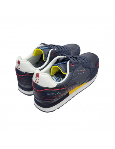Pantofi sport bărbaţi, piele naturală şi textil, alb/gri/negru