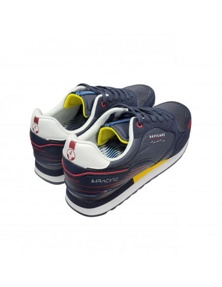 Pantofi sport bărbaţi, piele naturală şi textil, alb/gri/negru