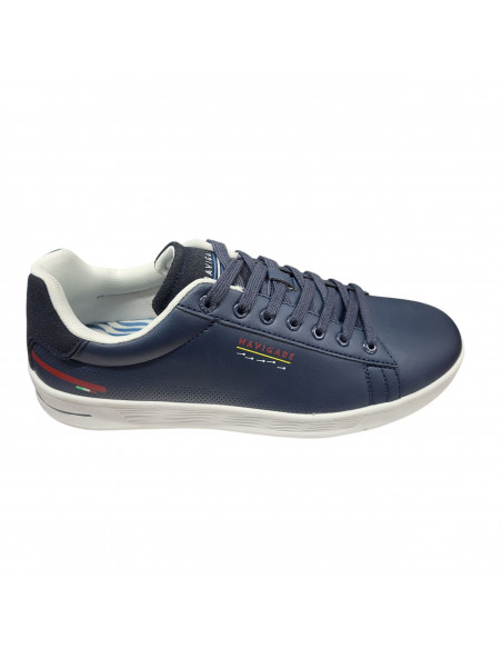 Pantofi sport bărbaţi, piele naturală şi textil, alb/gri/negru
