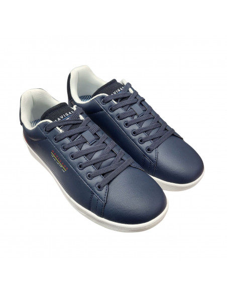 Pantofi sport bărbaţi, piele naturală şi textil, alb/gri/negru