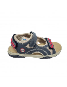 Sandale baieti, stil sport, cu scai, negru cu verde