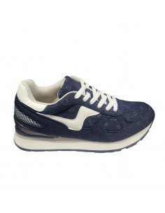 Pantofi sport bărbaţi, piele naturală şi textil, alb/gri/negru