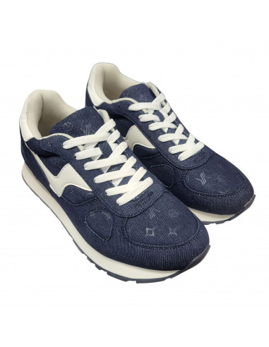 Pantofi sport bărbaţi, piele naturală şi textil, alb/gri/negru