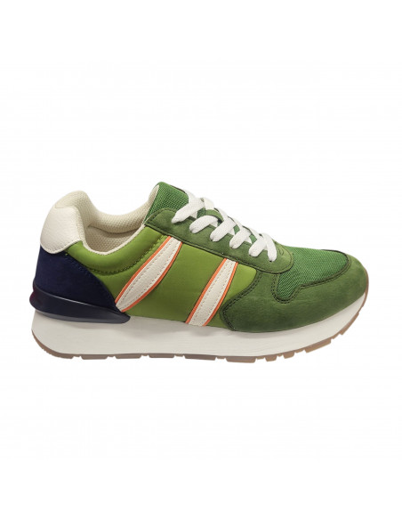 Pantofi sport bărbaţi, piele naturală şi textil, alb/gri/negru